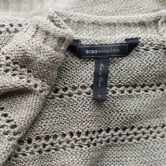 BCBG MaxAzria Knit Sweater Beige Size Medium - Picture 4 of 5